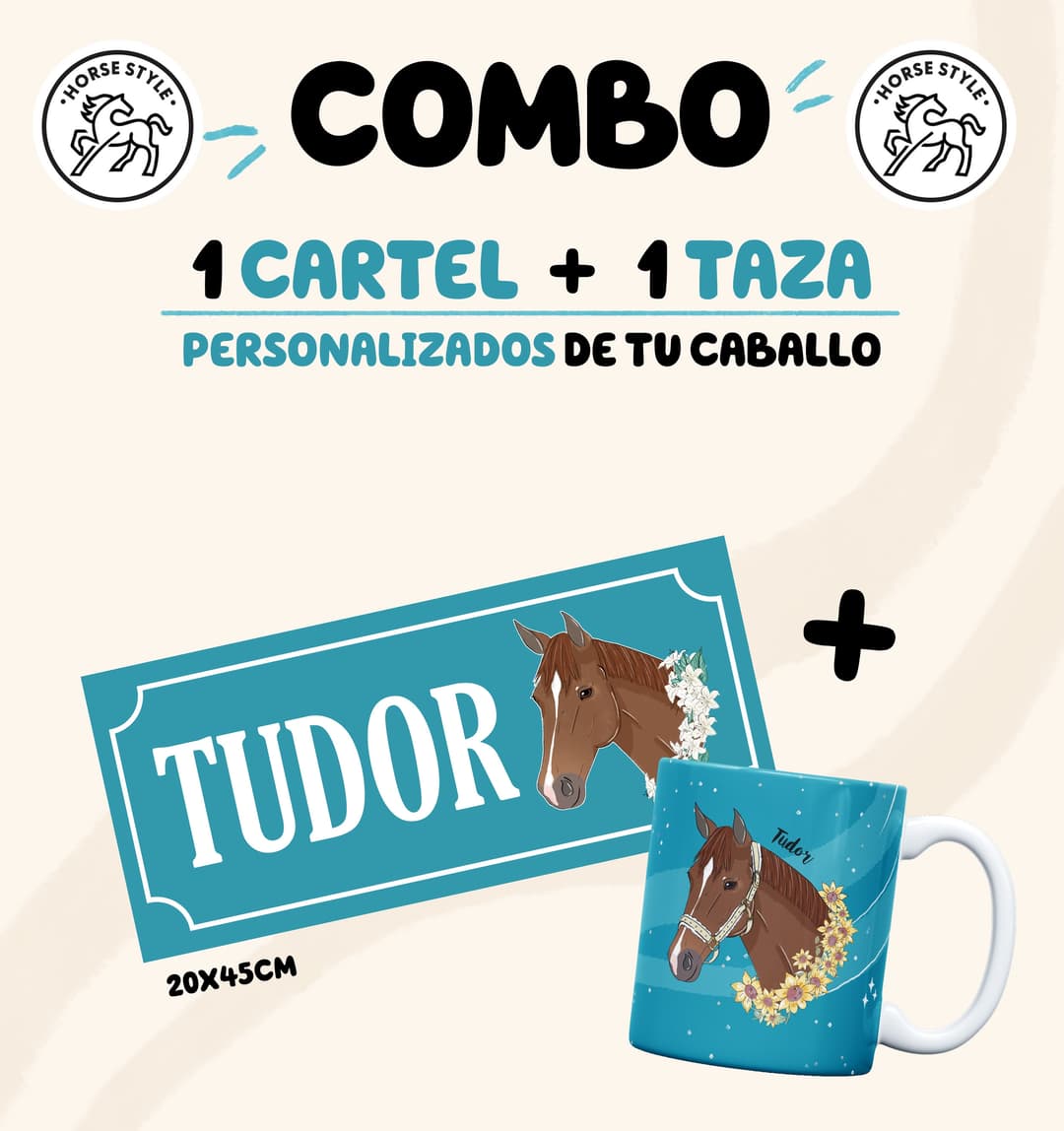 Combo 1: un cartel y una taza